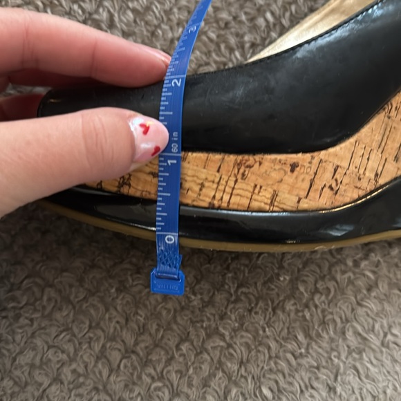 Steve Madden Black Cork Wedges - Picture 7 of 7